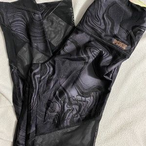 Pink: high-waist ankle legging